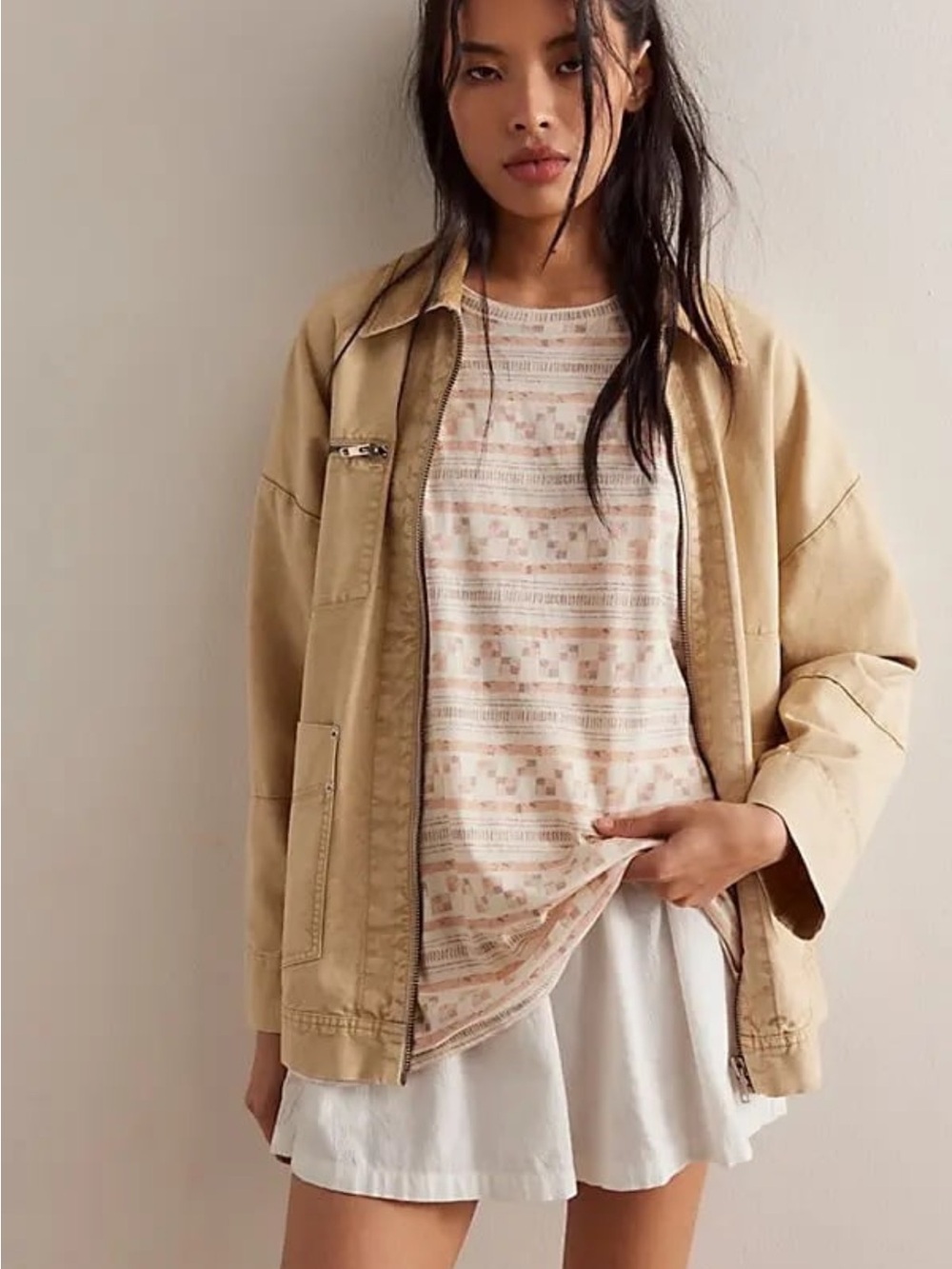 Free People We The Free Nina Printed Tee Womens Small